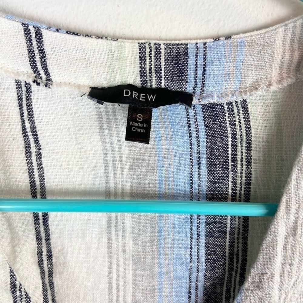 Drew Beverly Linen Button Down Ruffle Top - Picture 6 of 6
